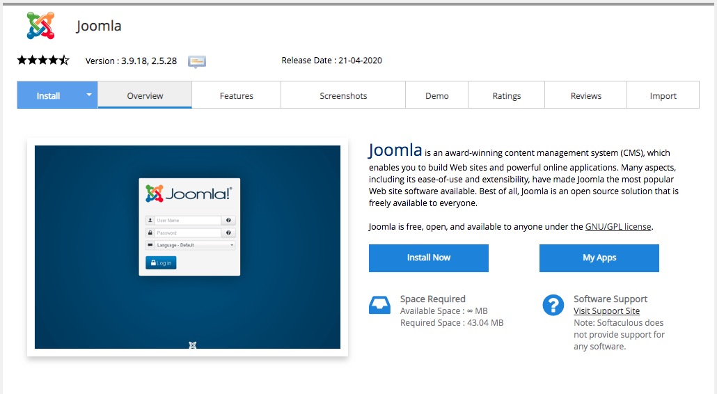joomla easy website byet 7 cpanel 8